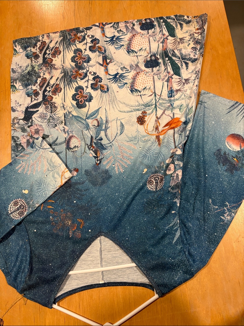 Source Unknown Blue Ombre Floral Jeggings